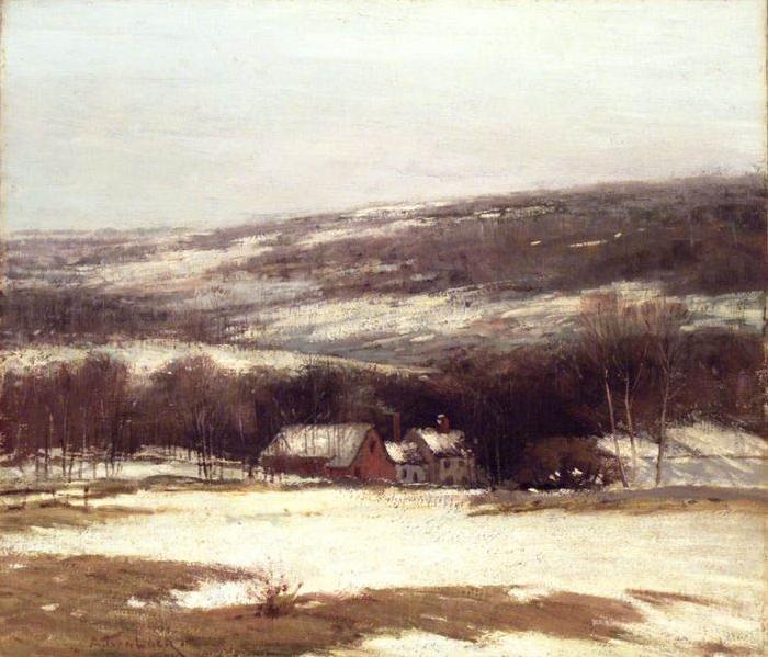 Alexander Theobald Van Laer Winter Landscape Norge oil painting art